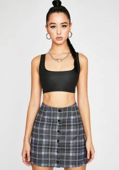 Poster Grl Back In Session Plaid Skirt Bottoms