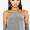 Poster Grl Tops Sliver Stunner Halter Top