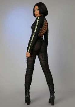 Poster Grl Jumpsuits & Rompers Run The Scene Mesh Catsuit
