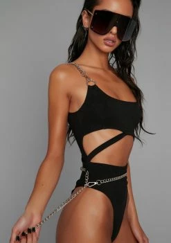 Poster Grl Currently Trending Chain Bodysuit Tops