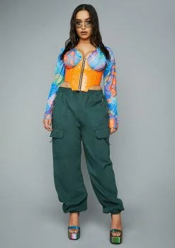 Poster Grl Plus Trippy Charmer Mesh Shirt Tops