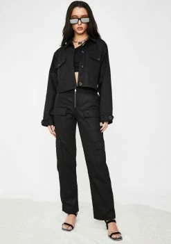 Poster Grl Late Meetings On Rodeo Utility Jacket