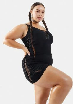 Poster Grl Real Stallion Sass Lace-Up Mini Dress Dresses