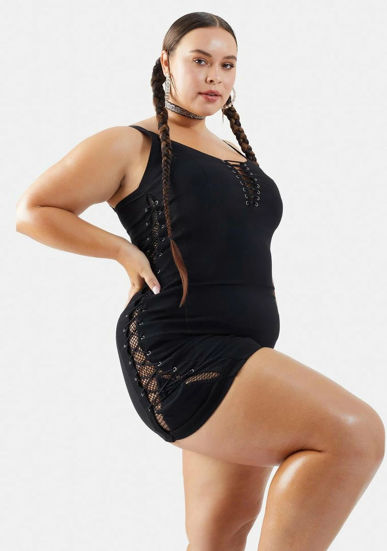 Poster Grl Real Stallion Sass Lace-Up Mini Dress Dresses 4 Poster Grl Real Stallion Sass Lace-Up Mini Dress Dresses