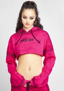 Poster Grl Rude Mood Crop Hoodie Tops