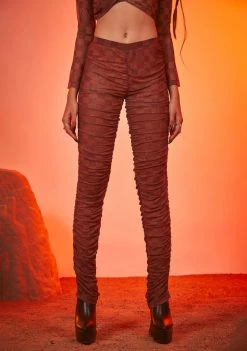 Poster Grl Bottoms Luxury Vibes Checker Ruched Leggings