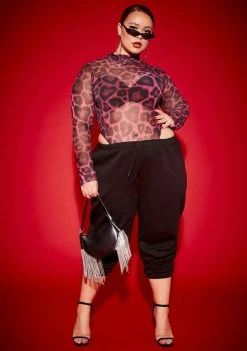 Poster Grl Bottoms Plus Goddess Time Fleece Joggers