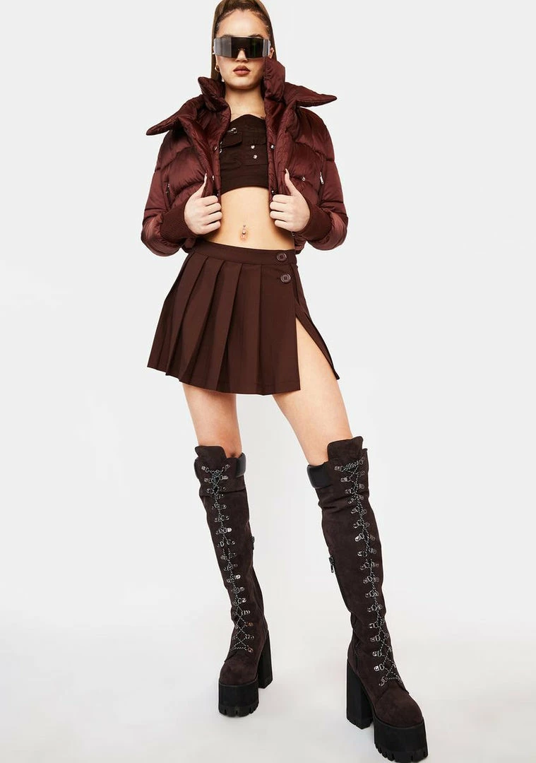 Poster Grl Outerwear Cheat Sheet Cropped Puffer Coat 4 Poster Grl Outerwear Cheat Sheet Cropped Puffer Coat