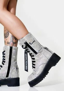 Poster Grl Combat Boots Billionaire Bling Boot