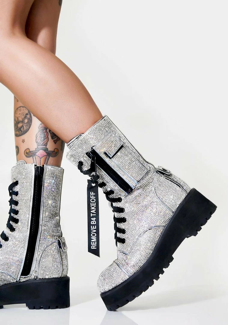 Poster Grl Combat Boots Billionaire Bling Boot 4 Poster Grl Combat Boots Billionaire Bling Boot