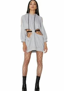 Poster Grl Ladies 1st Cut-Out Sweatshirt Dress Dresses