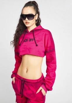 Poster Grl Rude Mood Crop Hoodie Tops