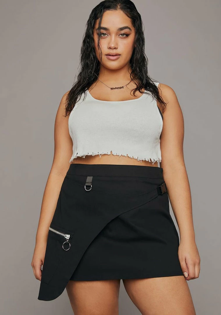 Poster Grl Plus The Fine Line Utility Mini Skirt 4 Poster Grl Plus The Fine Line Utility Mini Skirt