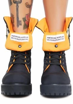 Poster Grl Boots & Booties Combat Flight Boots