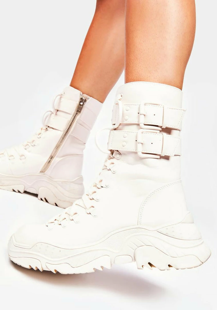 Poster Grl Ecru Hollywood Hiker Combat Boots 4 Poster Grl Ecru Hollywood Hiker Combat Boots