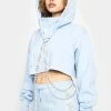 Poster Grl Cool Icy N' Dangerous Rhinestone Chain Hoodie Tops