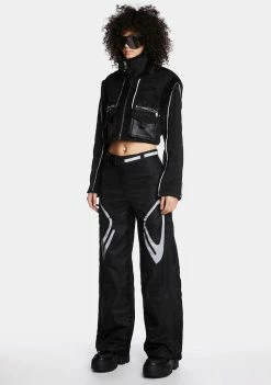 Poster Grl Wide Leg Pants Future Couture Reflective Pants 9 Poster Grl Wide Leg Pants Future Couture Reflective Pants