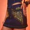 Poster Grl Bottoms Cowgirl Ride Denim Skirt