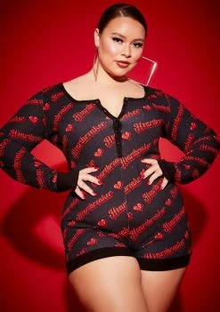 Poster Grl Lingerie & Sleepwear Plus Tip Of My Tongue Lounge Romper