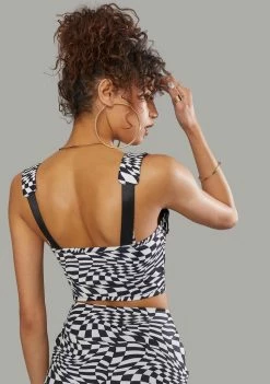 Poster Grl Warped Realm Checkered Underbust Corset Tops