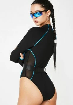 Poster Grl Executive Suite Zip Up Bodysuit Tops