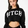 Poster Grl Bish Squad Cropped Sweatshirt Tops