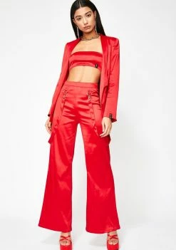 Poster Grl Tops I'm The Plug Satin Tube Top