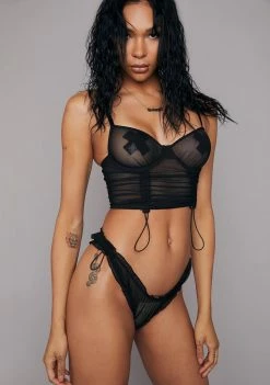 Poster Grl Noir Choose Ur Cherry Ruched Lingerie Set