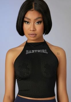 Poster Grl Tops Viral Sensation Mesh Halter Top