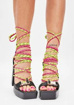 Poster Grl Platforms Tried & True Bungee Lace-Up Heels 10 Poster Grl Platforms Tried & True Bungee Lace-Up Heels