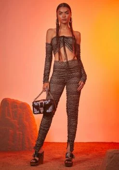 Poster Grl Bottoms Gunsmoke Ruched Knit Pants 7 Poster Grl Bottoms Gunsmoke Ruched Knit Pants