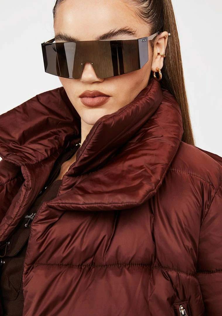 Poster Grl Outerwear Cheat Sheet Cropped Puffer Coat 3 Poster Grl Outerwear Cheat Sheet Cropped Puffer Coat