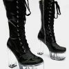 Poster Grl Werk For Myself Lace Up Boots Platforms
