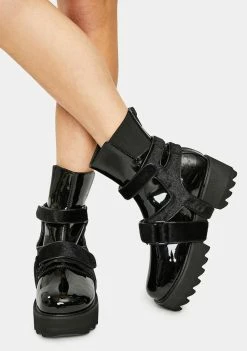 Poster Grl Wild Out Patent Harness Boots Boots & Booties