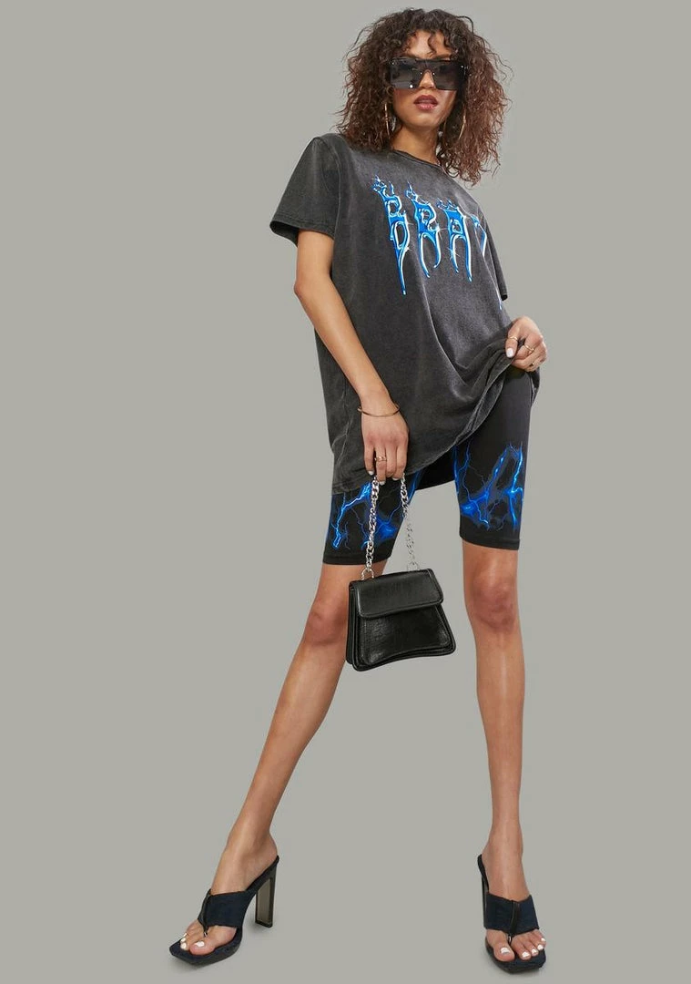 Poster Grl Catching Flames Graphic Tee And Shorts Set Jumpsuits & Rompers 3 Poster Grl Catching Flames Graphic Tee And Shorts Set Jumpsuits & Rompers