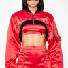 Poster Grl Outerwear Blazed Feelin' Icy Satin Bomber 1 Poster Grl Outerwear Blazed Feelin' Icy Satin Bomber