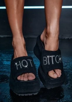 Poster Grl Platform Sandals That's My Name Platform Slides