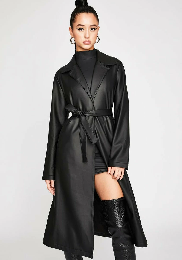 Poster Grl Outerwear Throwin' Shade Belted Trench 3 Poster Grl Outerwear Throwin' Shade Belted Trench