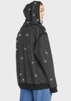 Poster Grl Pullover Hoodie Street Stunner Rhinestone Hoodie