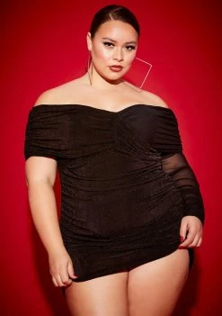 Poster Grl Dresses Plus Bad'N Badder Off Shoulder Mini Dress