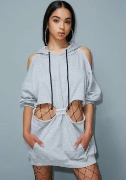 Poster Grl Ladies 1st Cut-Out Sweatshirt Dress Dresses