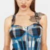 Poster Grl Eff Academia Plaid Corset Top