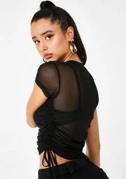 Poster Grl Sin 100 Percent That Bish Mesh Tee Tops