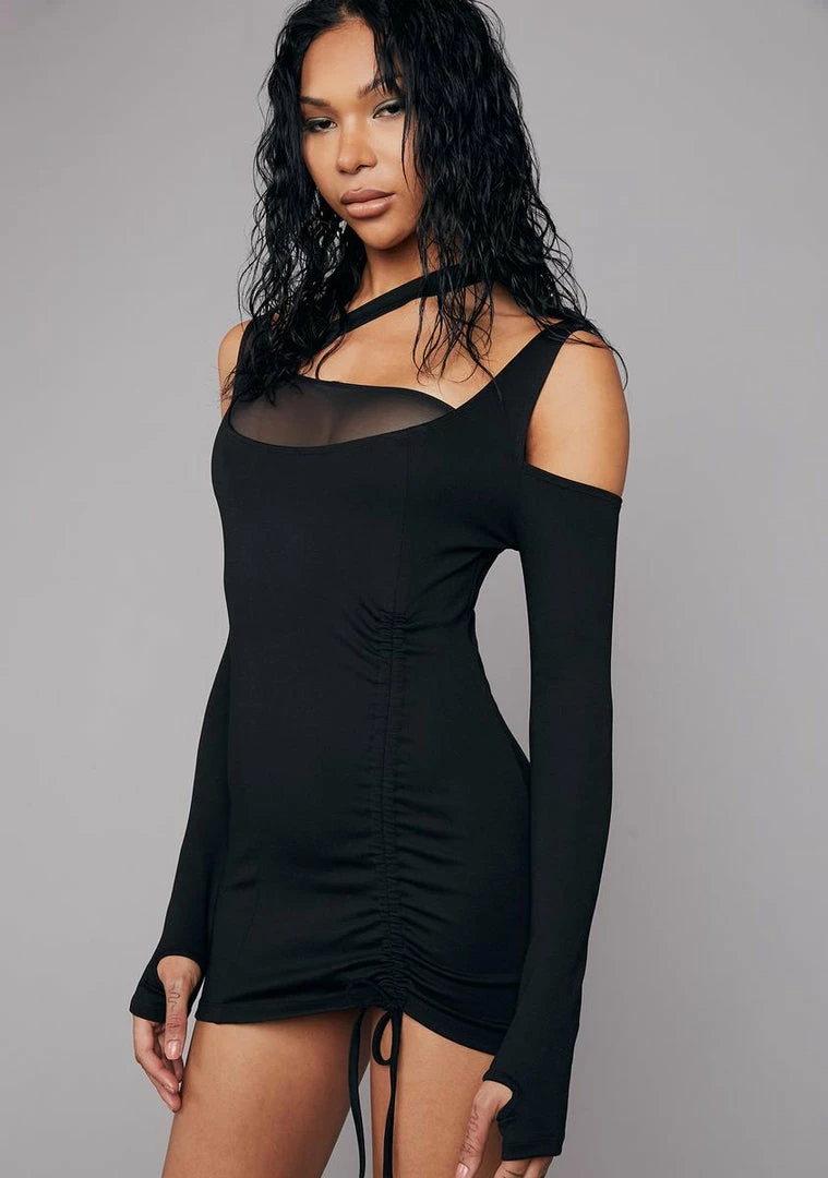 Poster Grl Drop A Name Long Sleeve Mini Dress 4 Poster Grl Drop A Name Long Sleeve Mini Dress