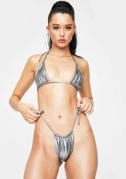 Poster Grl Champagne Shower Triangle Bikini Set Swim 10 Poster Grl Champagne Shower Triangle Bikini Set Swim