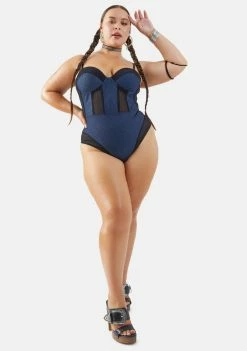 Poster Grl Tops Plus Buck Up Bustier Bodysuit