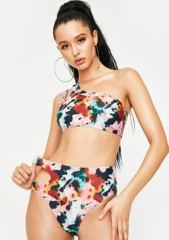 Poster Grl Worth Every Dollar Asymmetrical Bikini Set
