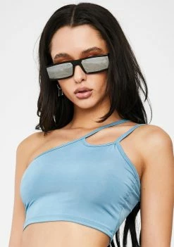 Poster Grl Chill Send To Voicemail Crop Tank Tops