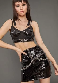 Poster Grl Bottoms Hard To Impress Patent Skirt