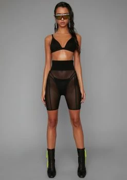 Poster Grl Bottoms Winning Act Mesh Biker Shorts
